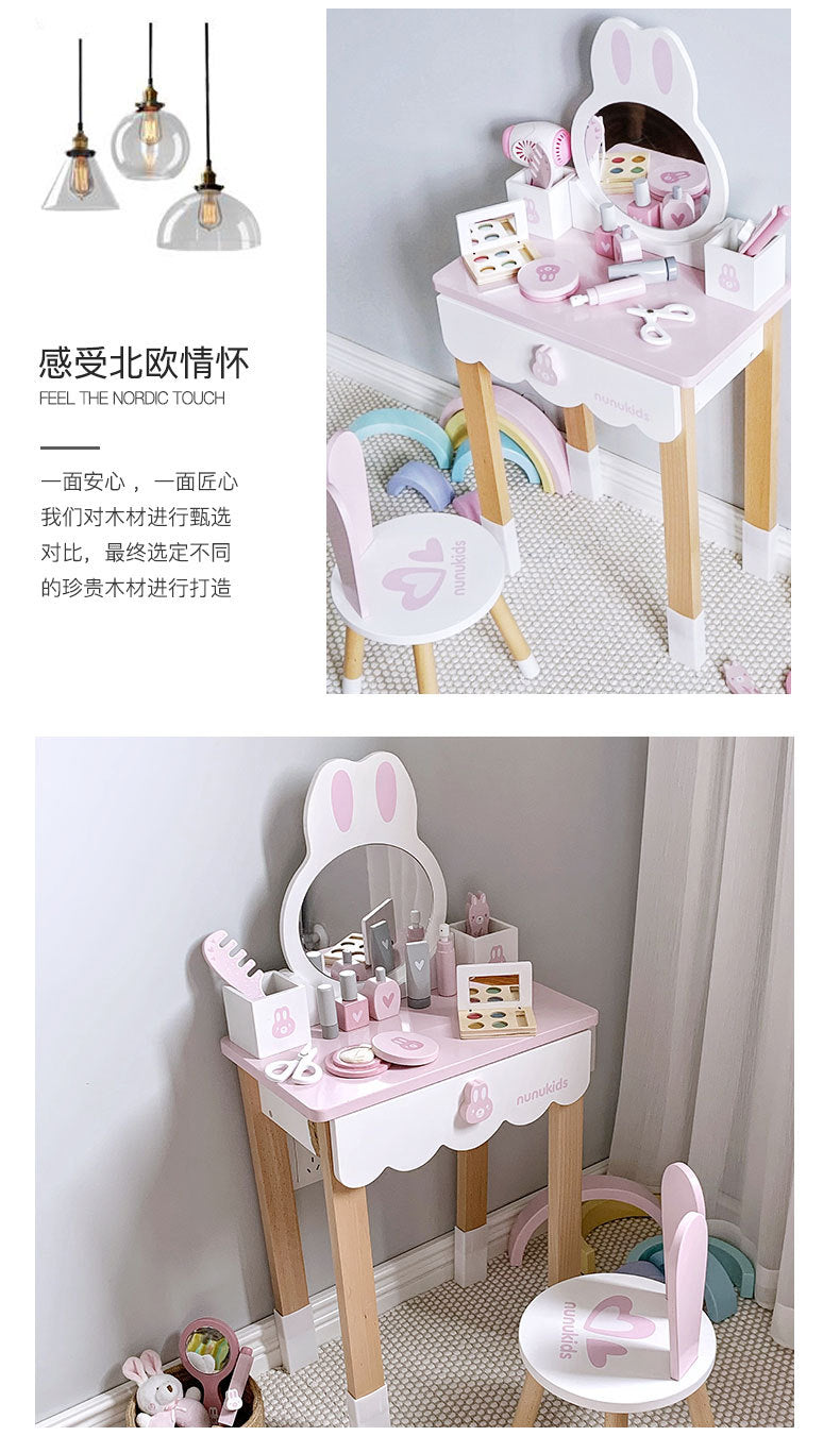 Makeup desk and chair