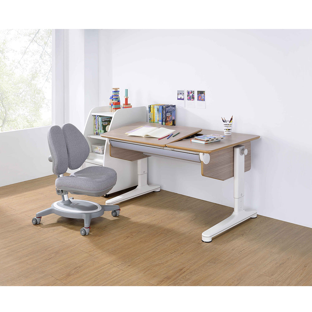 SingBee U-Shaped Desk with Boodshelf