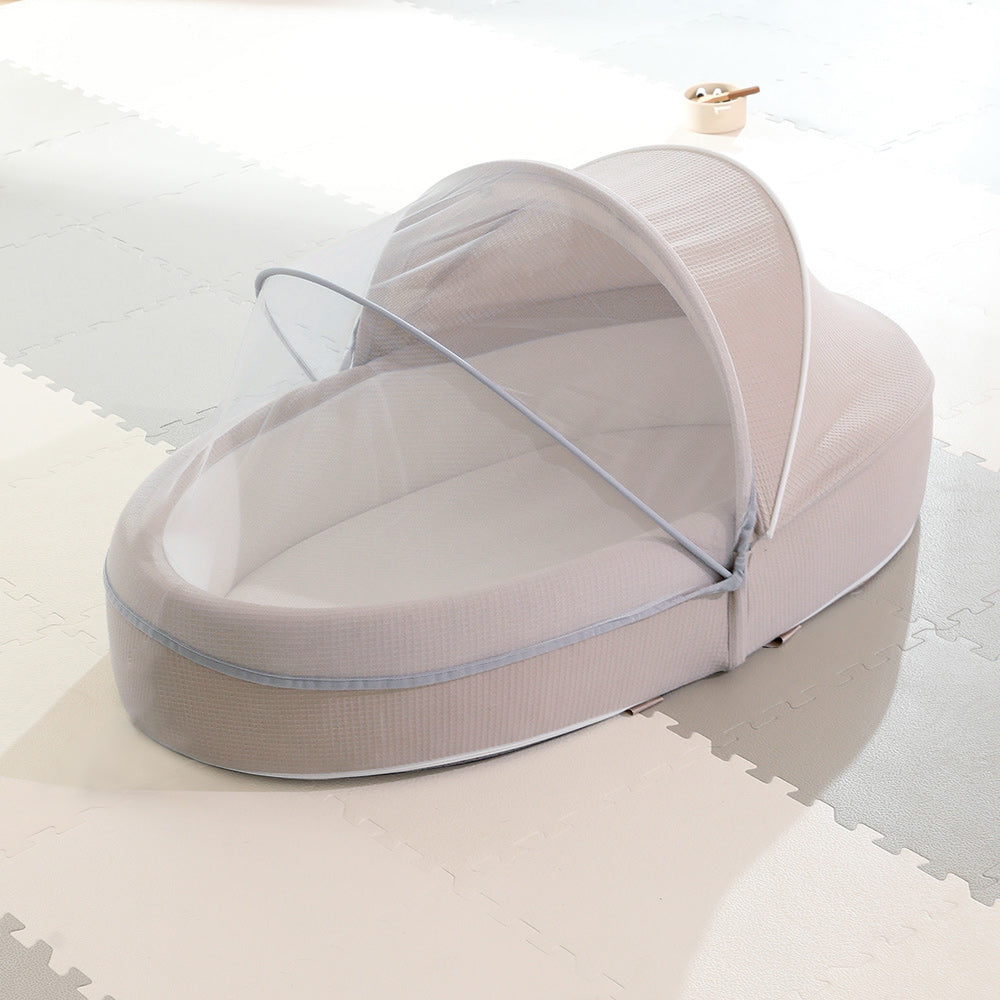 Travel Bassinet and Baby Carrier, Portable Bassinet for Baby Travel, Outdoor Breathable & fold able Crib For Infant, Baby Travel Bed With Sun Protection & Mosquito Nest