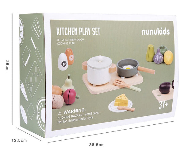 Amazon.com: nunukids Wooden Play Food Sets for Kids Kitchen