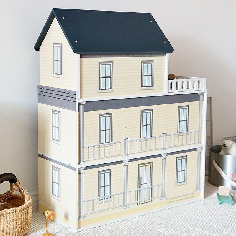 Dollhouse with light and car parking and swimming pool