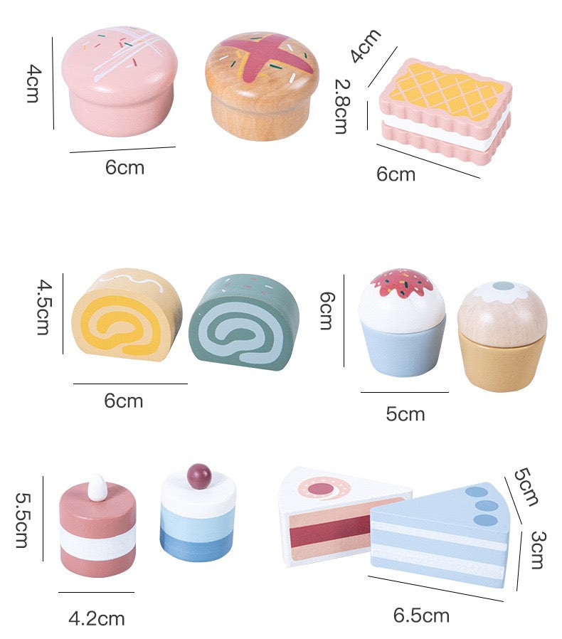 Dessert play food set