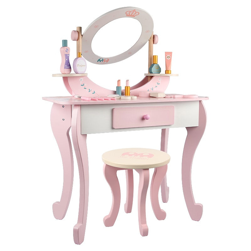 Dresser+ Chair-White & Pink
