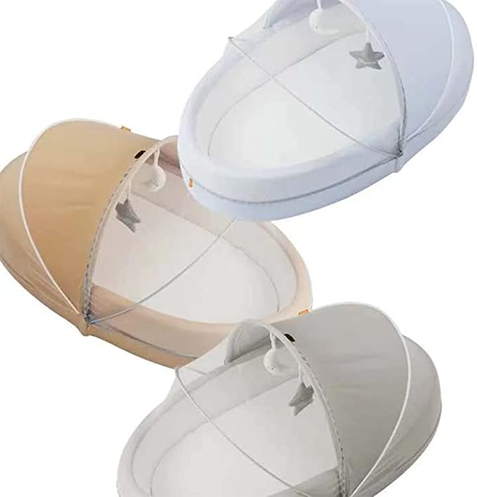 Travel Bassinet and Baby Carrier, Portable Bassinet for Baby Travel, Outdoor Breathable & fold able Crib For Infant, Baby Travel Bed With Sun Protection & Mosquito Nest