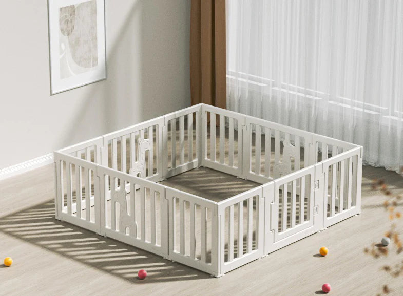 Large 12-Panel Deer Playpen ground with Door For kids