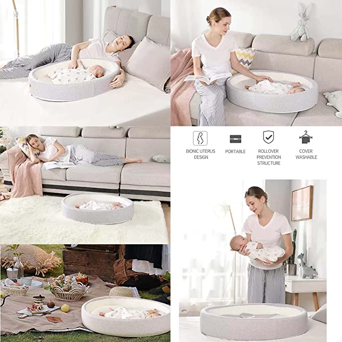 Travel Bassinet and Baby Carrier, Portable Bassinet for Baby Travel, Outdoor Breathable & fold able Crib For Infant, Baby Travel Bed With Sun Protection & Mosquito Nest