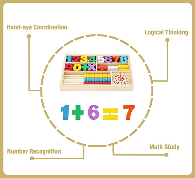 Math Abacus Counting Montessori Digital Learning Box