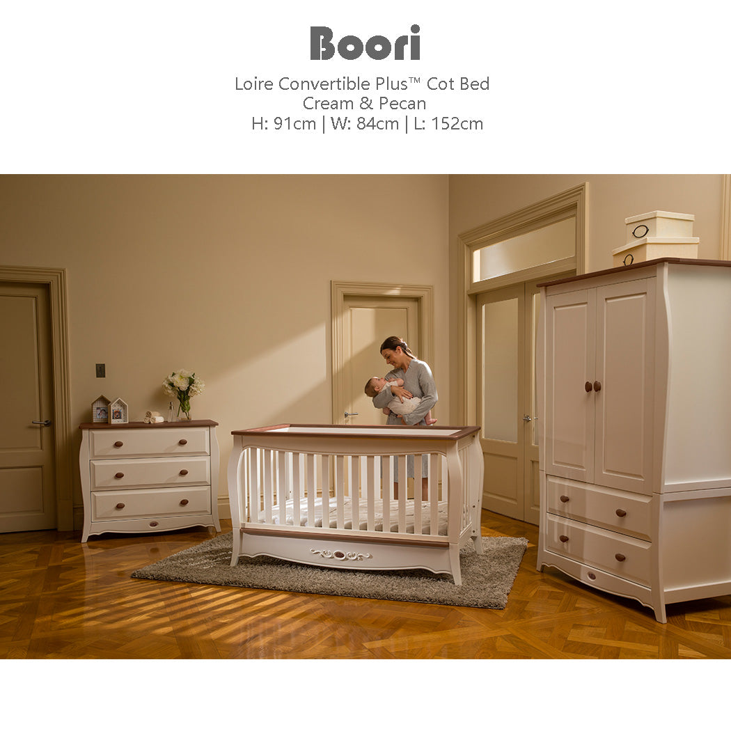 Boori-convertible plus conversion technology crib