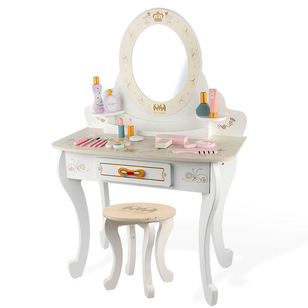 Dresser+ Chair-White & Pink