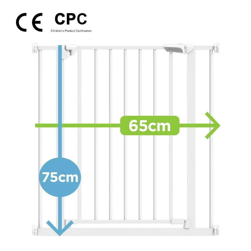 Auto Close Safety Baby Gate, Extra Wide Child Gate with 30 cm Extension Kit Maximum Suitable For 104 cm, Baby Gates for Stairs & Doorways, Easy Install (Safety Railing + 30cm Extension Kit)