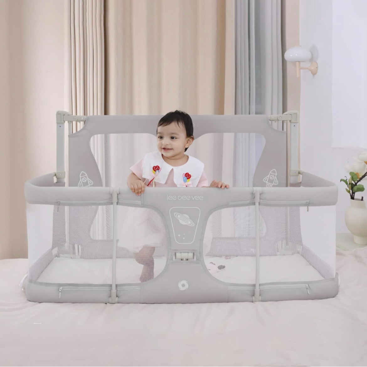Bedside Crib Baby Bassinet Bedside Sleeper, Baby Bed Sleeper Baby Crib Bassinet Sleeper Easy Folding Save Space Portable Baby Crib 48 in