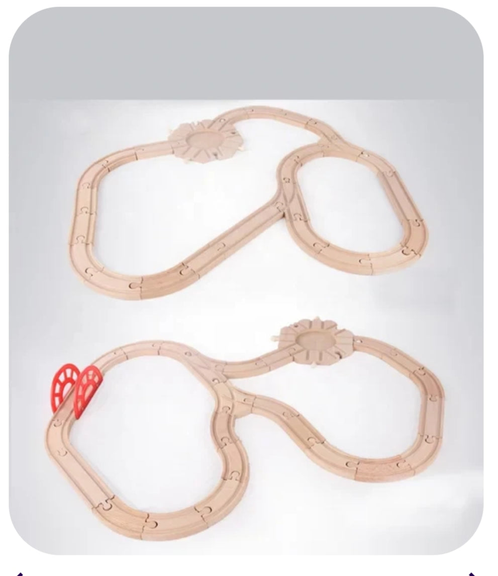 108 Pcs Wooden Train Track set