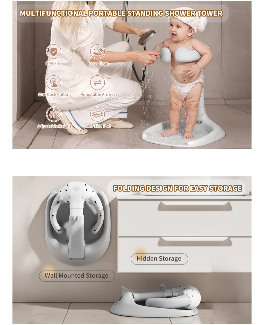 Baby Showering Support Stand