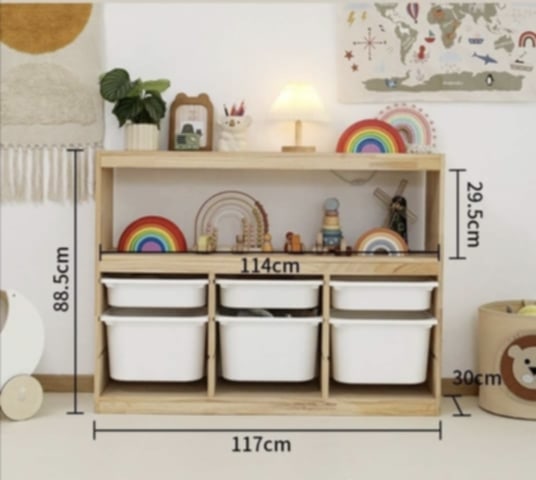 Wooden Toy Storage 3×3
