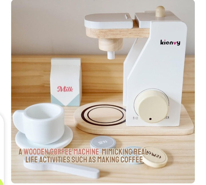 Kienvy Capsule Coffee Machine wooden toy ages 3Y+