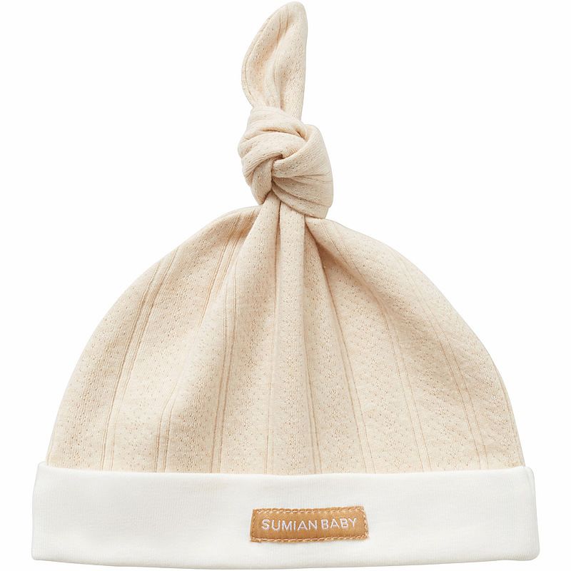 Beige Organic Cotton Baby Hat