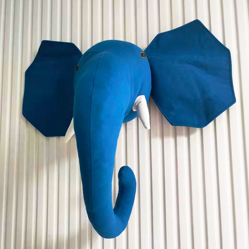 Nordic Style Kids Room Decoration Animal Heads Giraffe Elephant Wall Hanging Decor Baby Stuffed Toys Girls Bedroom Accessories