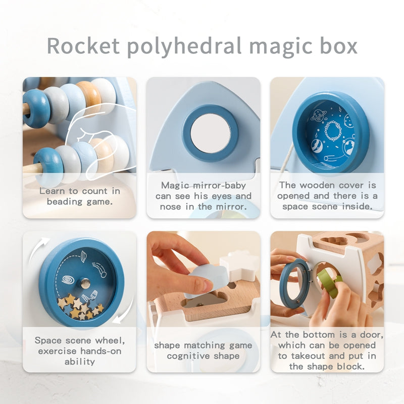 Wooden Toys Wooden Jigsaw Puzzle Educational Toy For Baby The Rockets Puzzle Body Coordinating Toy The Family Decorate Toys