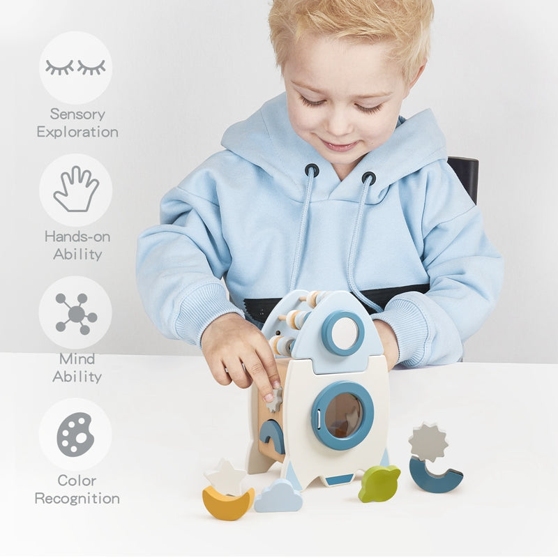 Wooden Toys Wooden Jigsaw Puzzle Educational Toy For Baby The Rockets Puzzle Body Coordinating Toy The Family Decorate Toys