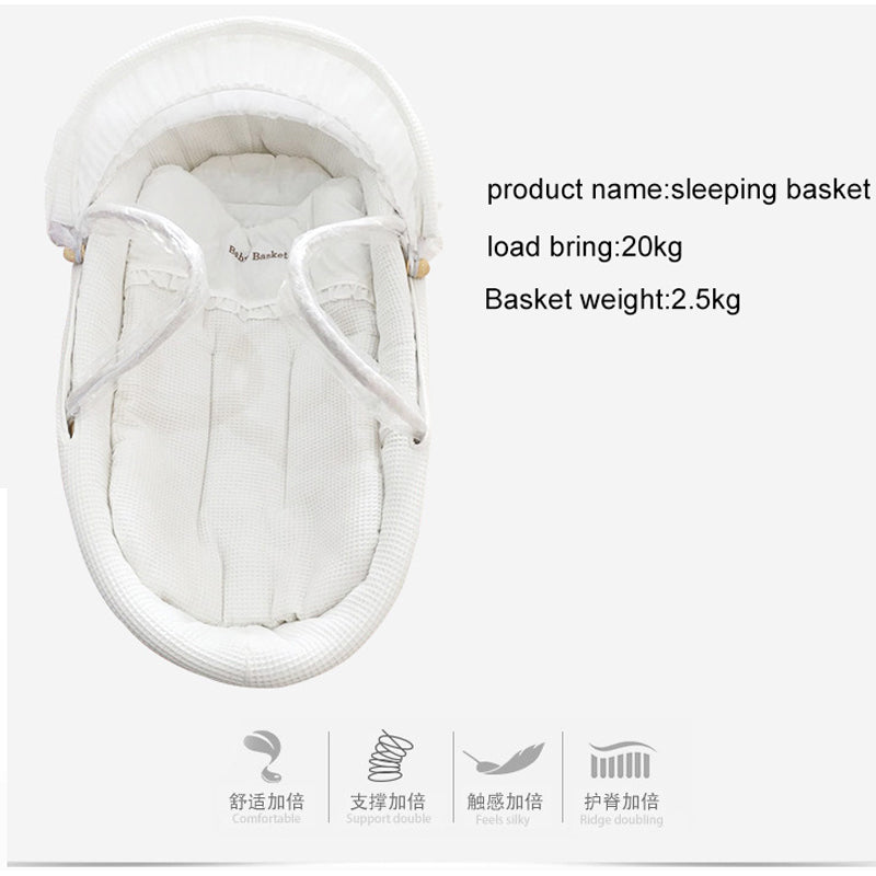 Palm moses basket&rocking stand