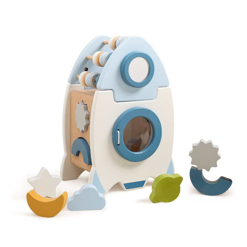 Wooden Toys Wooden Jigsaw Puzzle Educational Toy For Baby The Rockets Puzzle Body Coordinating Toy The Family Decorate Toys