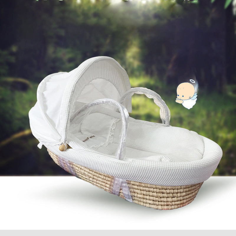 Palm moses basket&rocking stand