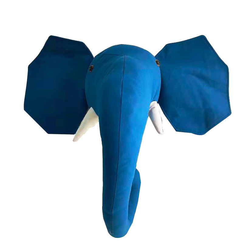 Nordic Style Kids Room Decoration Animal Heads Giraffe Elephant Wall Hanging Decor Baby Stuffed Toys Girls Bedroom Accessories