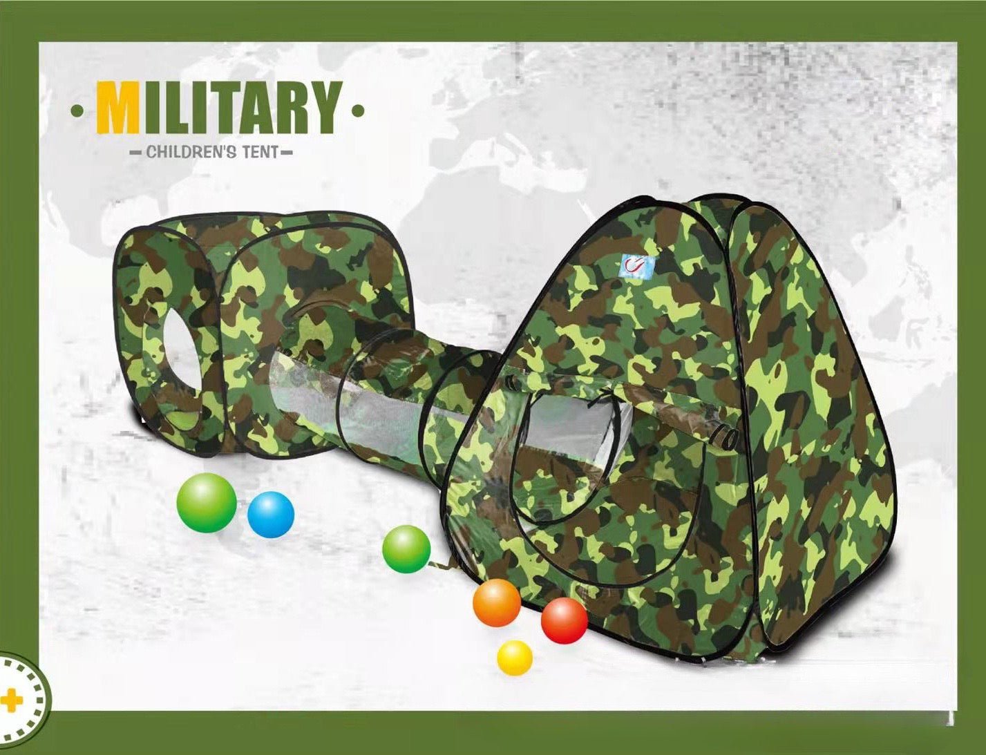 3 in 1 Kids Play Tent with Tunnel Baby Ball Pit