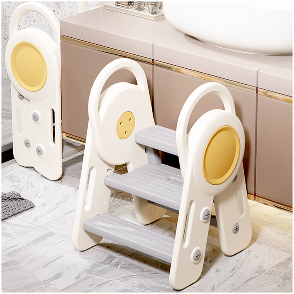 Kids Foldable 2 or 3 Steps Stool Ladder for Toilet Potty Training