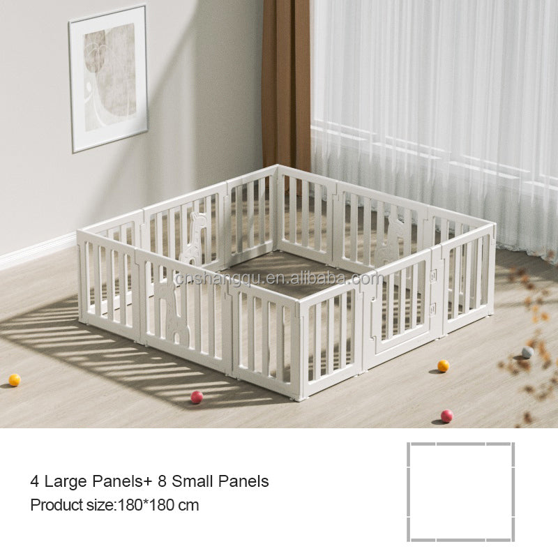 Large 12-Panel Deer Playpen ground with Door For kids