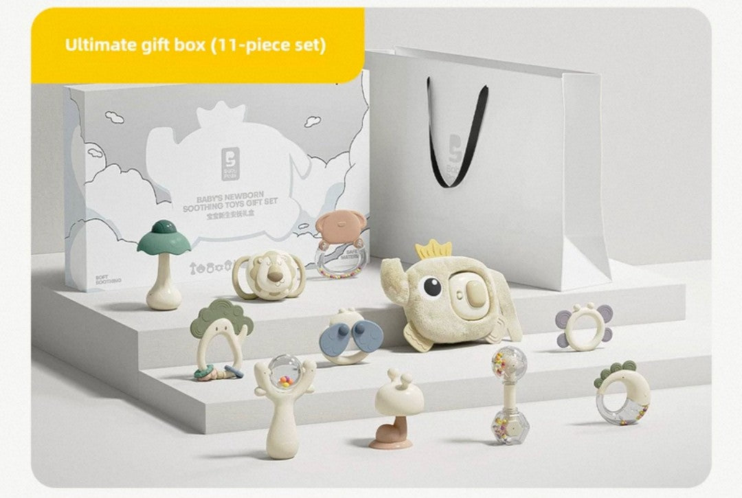 Baby newborn soothing toys gift set box-11pcs