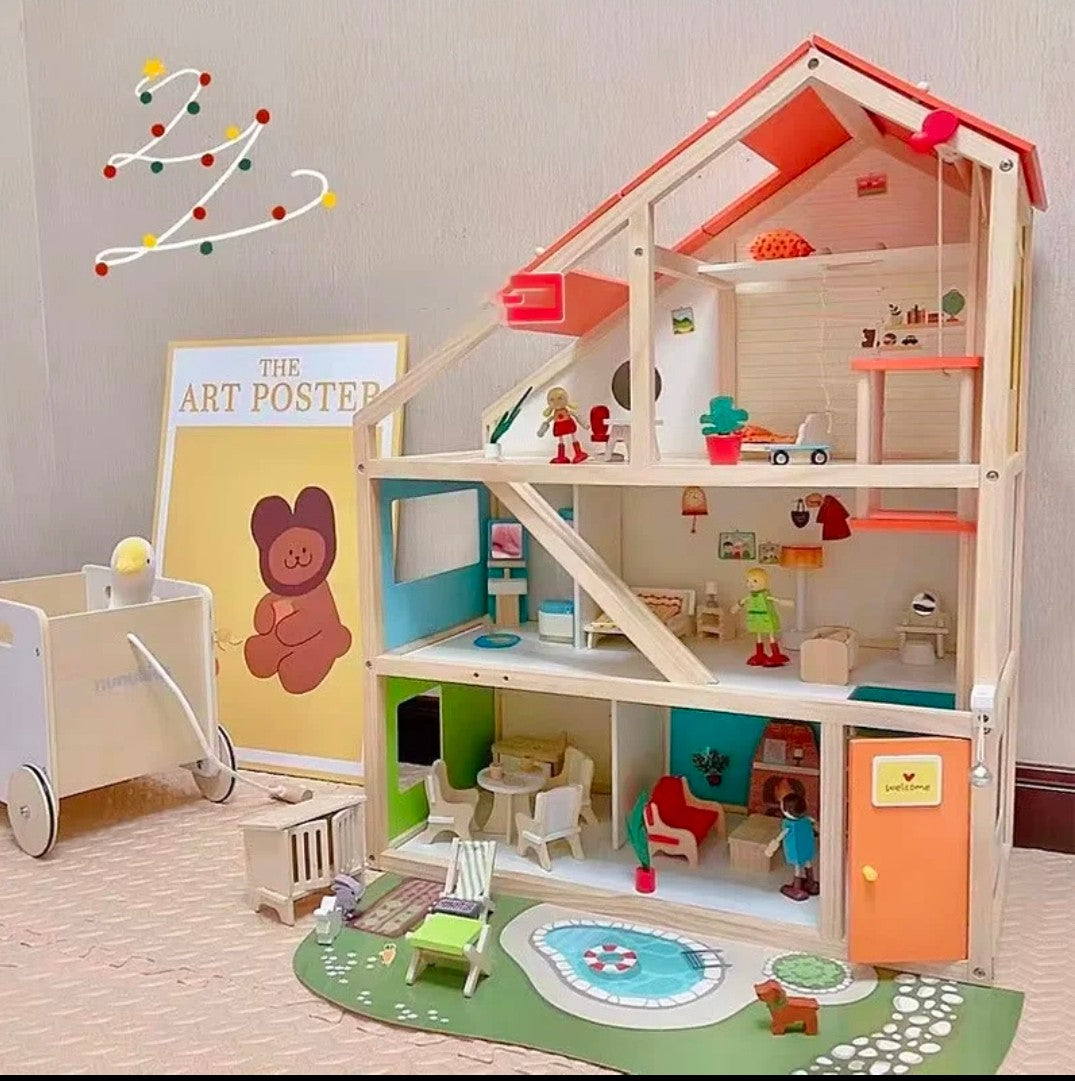 Woodnins wooden dollhouse-B