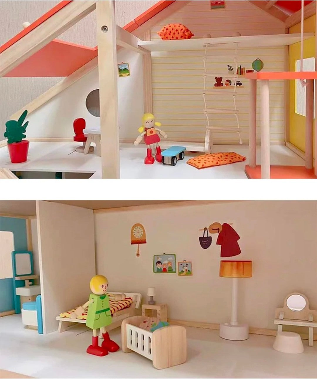 Woodnins wooden dollhouse-B