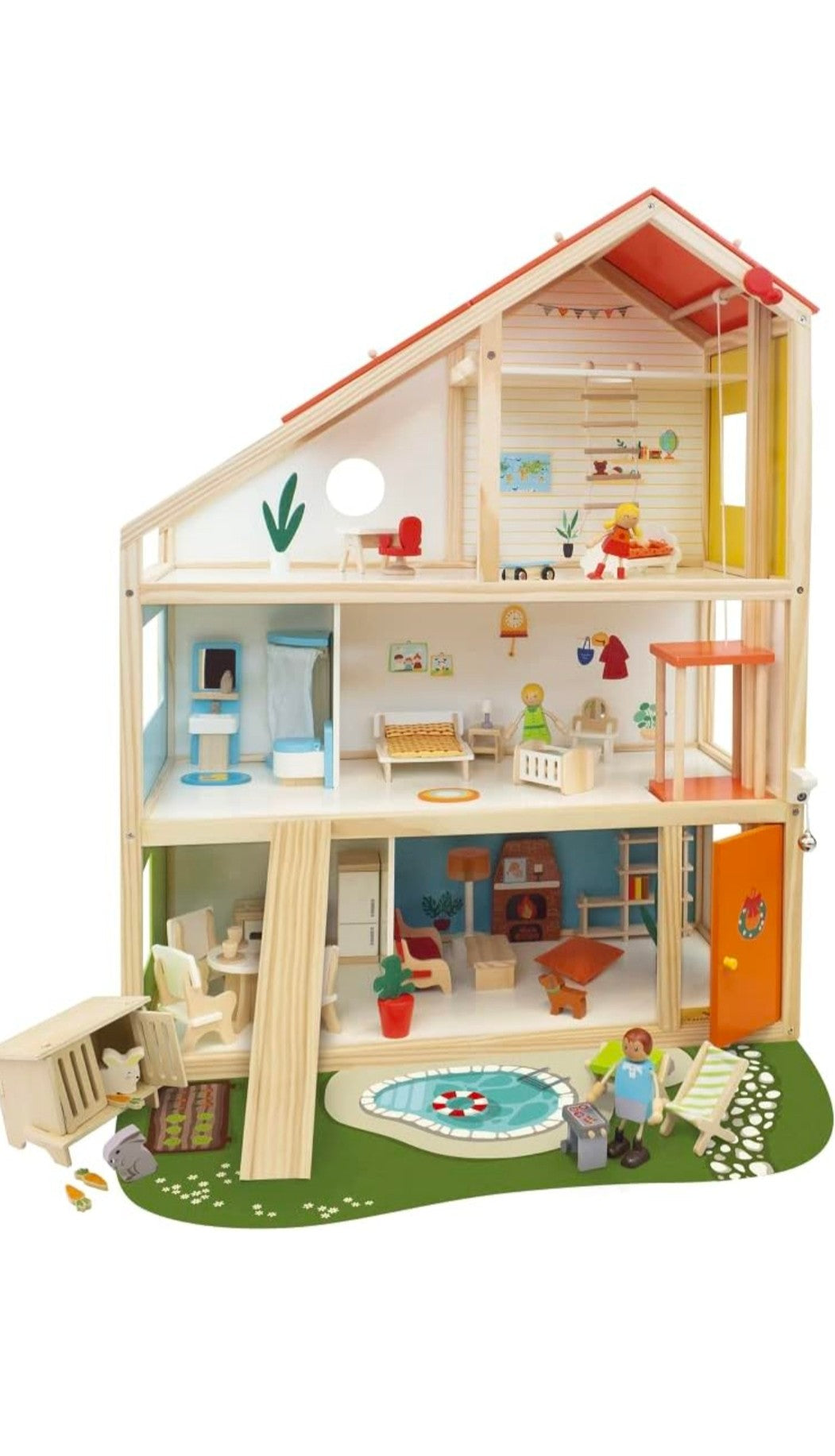 Woodnins wooden dollhouse-B