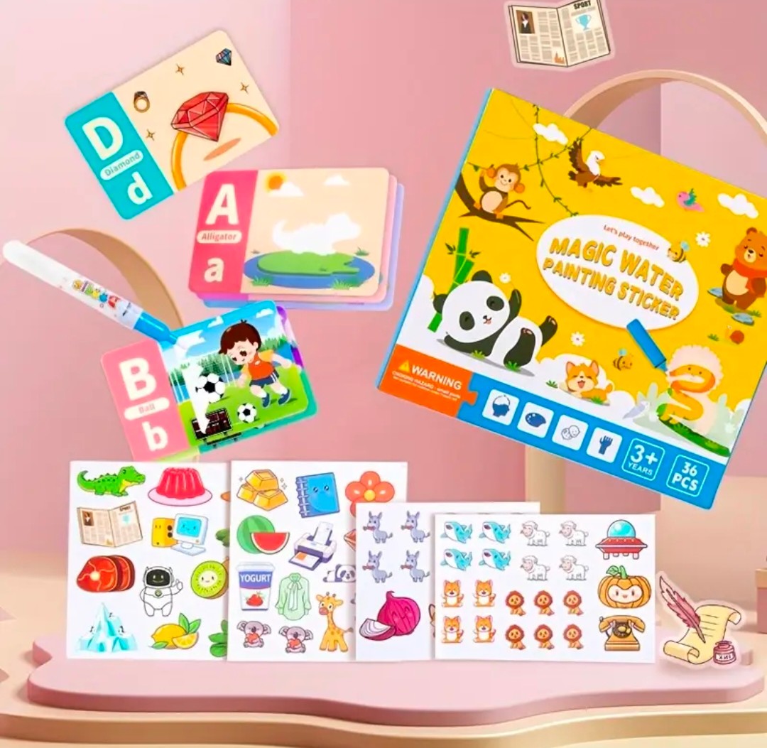 Magic water painting sticker
