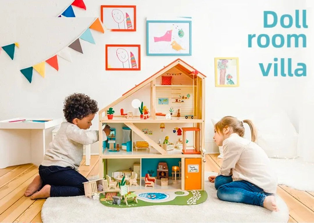 Woodnins wooden dollhouse-B