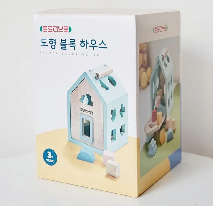 Wooden Toy Blocks House