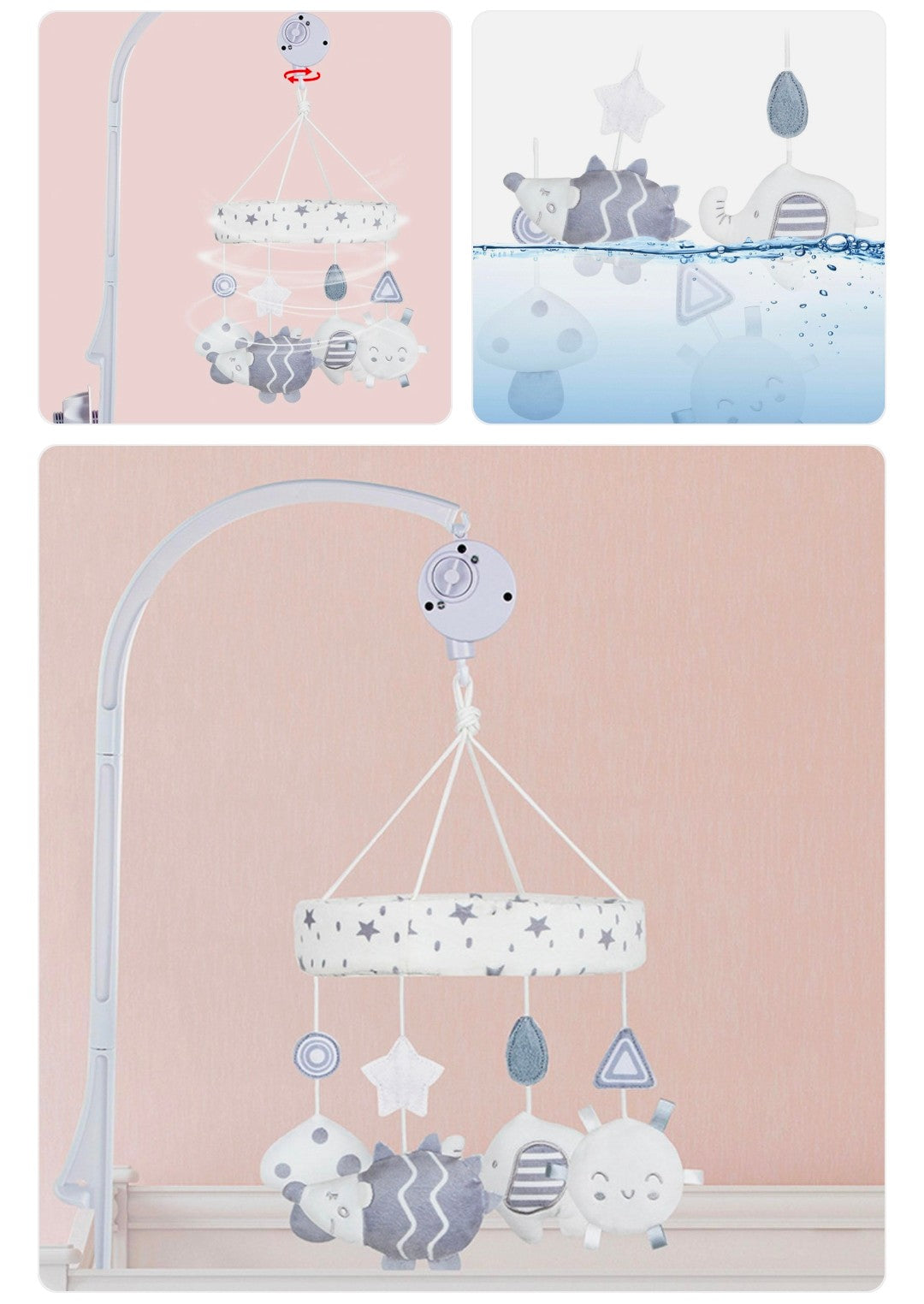 Baby Crib Musical Mobile stand hang animals