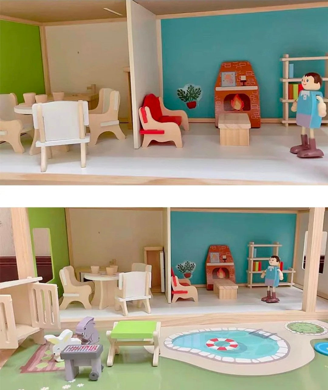 Woodnins wooden dollhouse-B