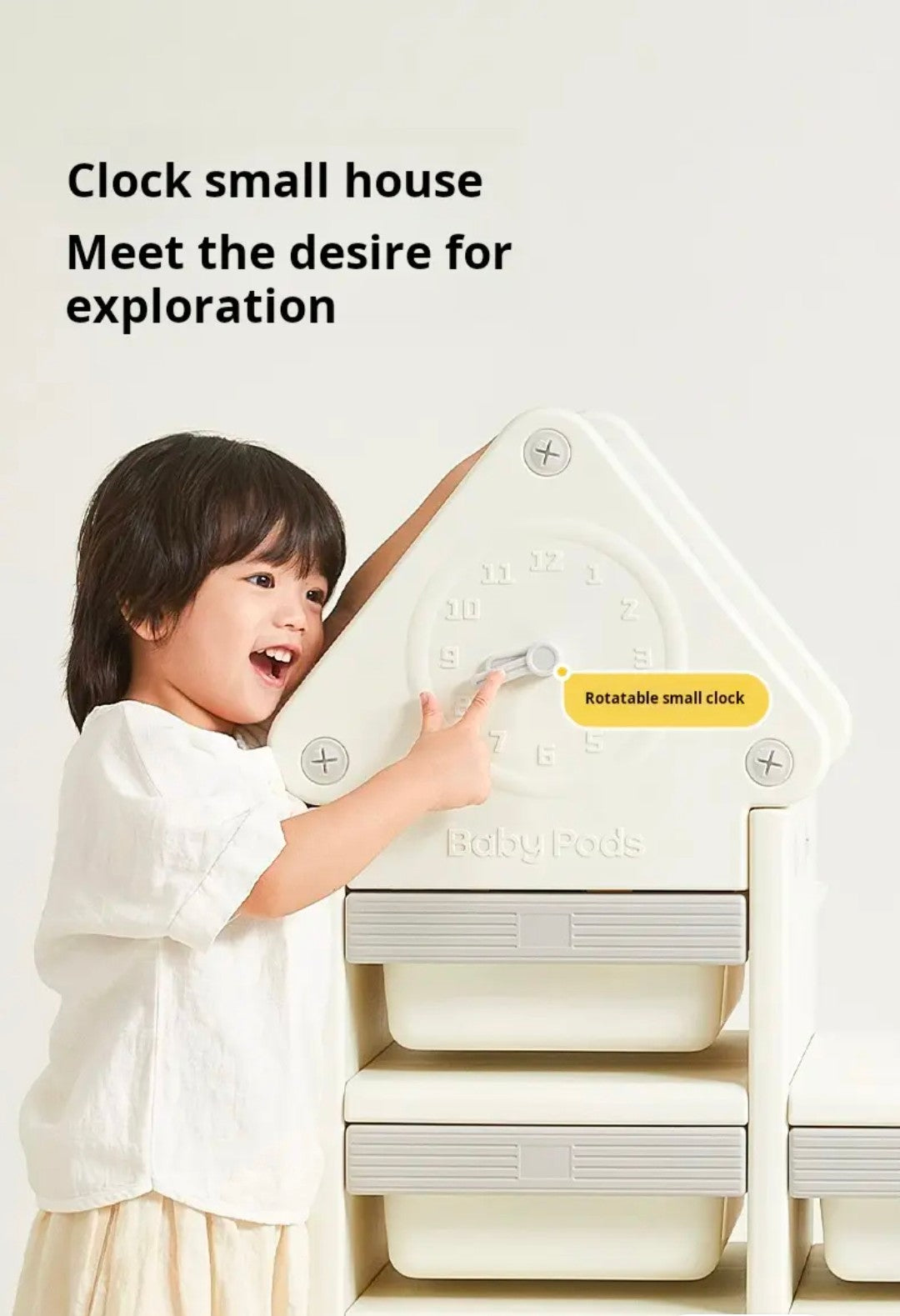 Clock storage cabinet