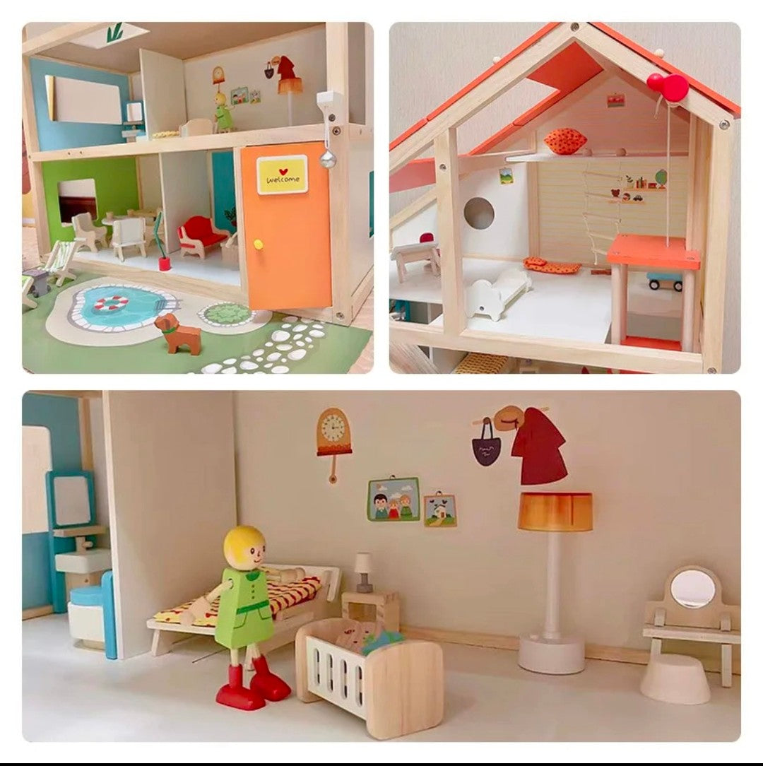 Woodnins wooden dollhouse-B