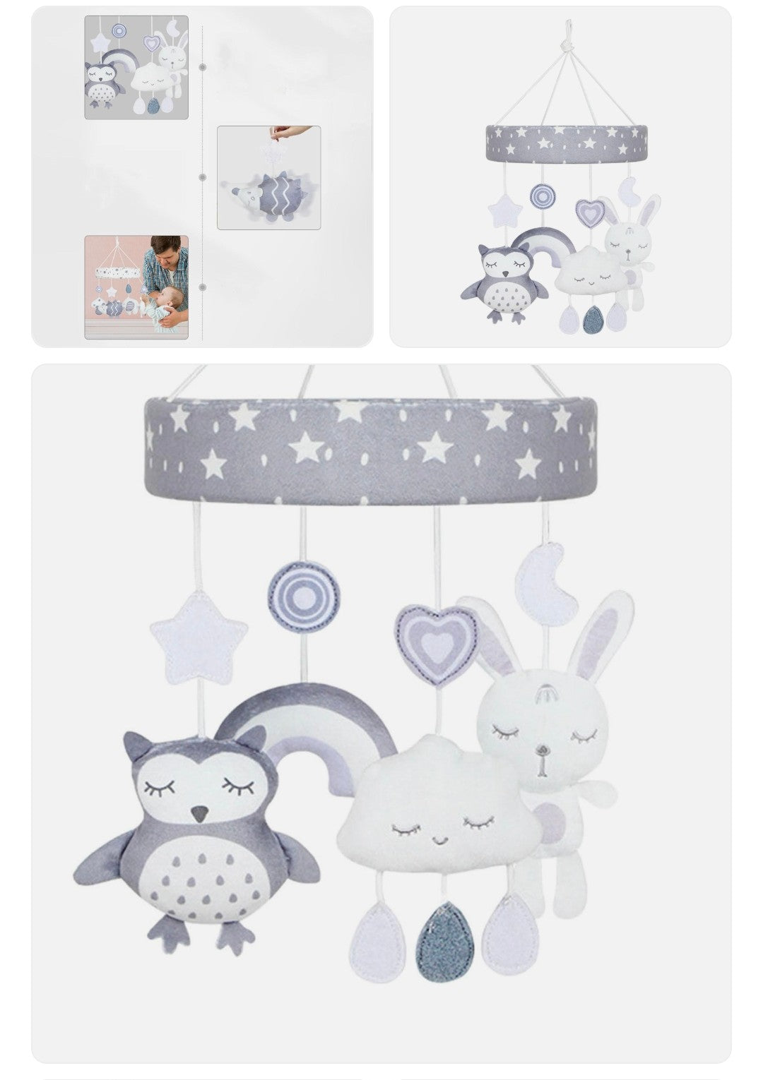 Baby Crib Musical Mobile stand hang animals