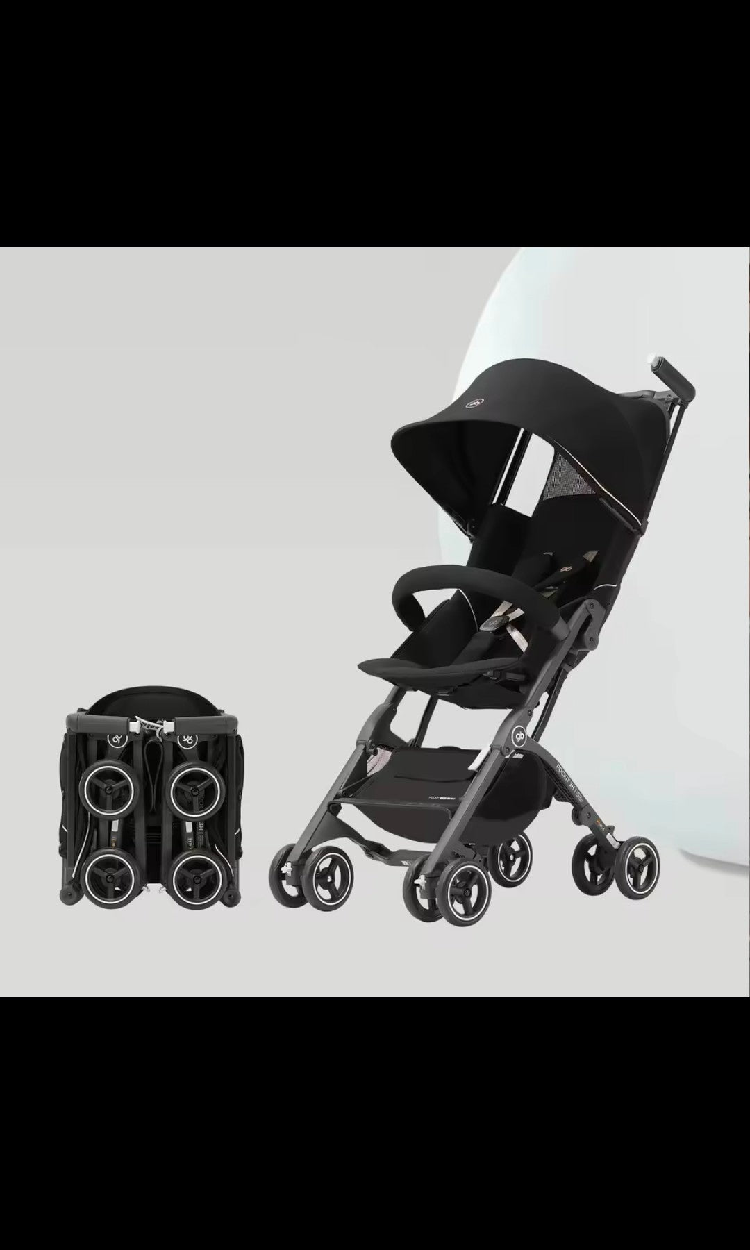 GB Pockit all terrain baby strollers-Black&Night Blue