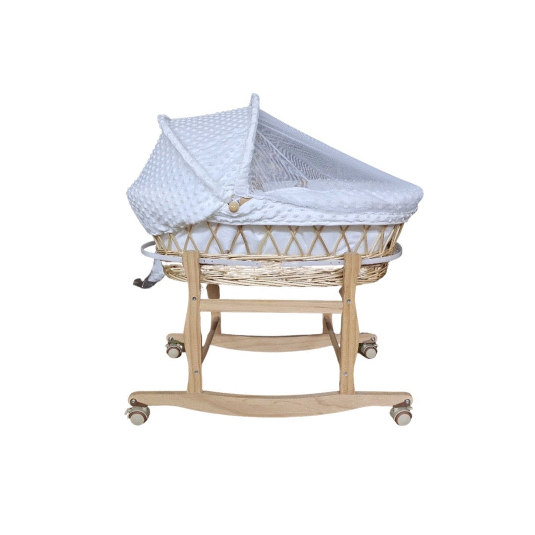 Palm moses basket&rocking stand