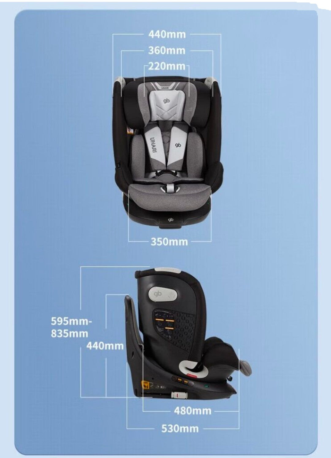 GB Unari car seat-black