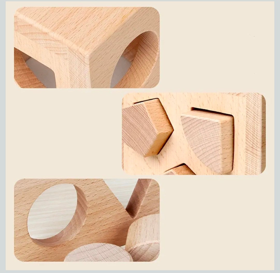 Wooden shape sorter