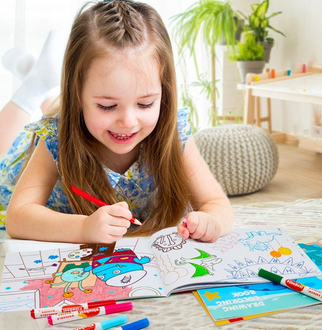 Drawing Coloring Book-Level 1&2