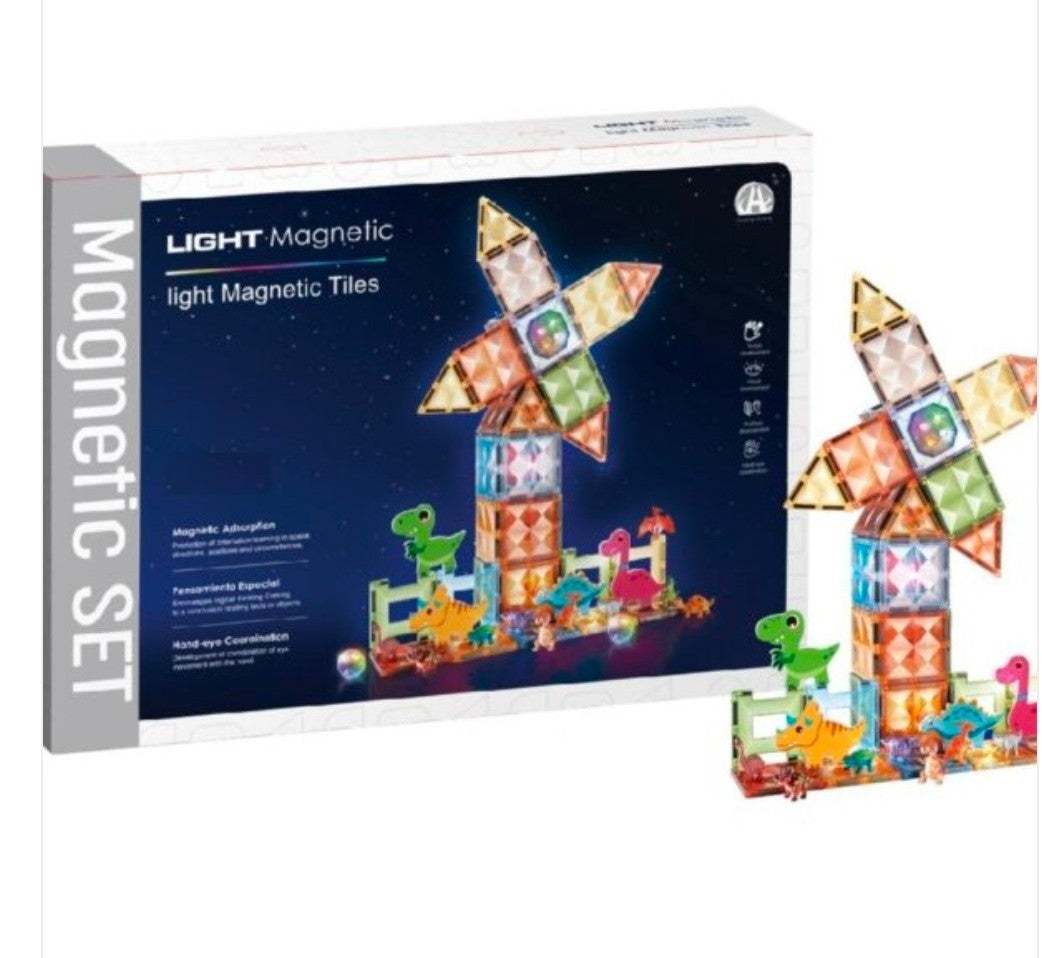 Light Magnetic Tiles 82 pcs