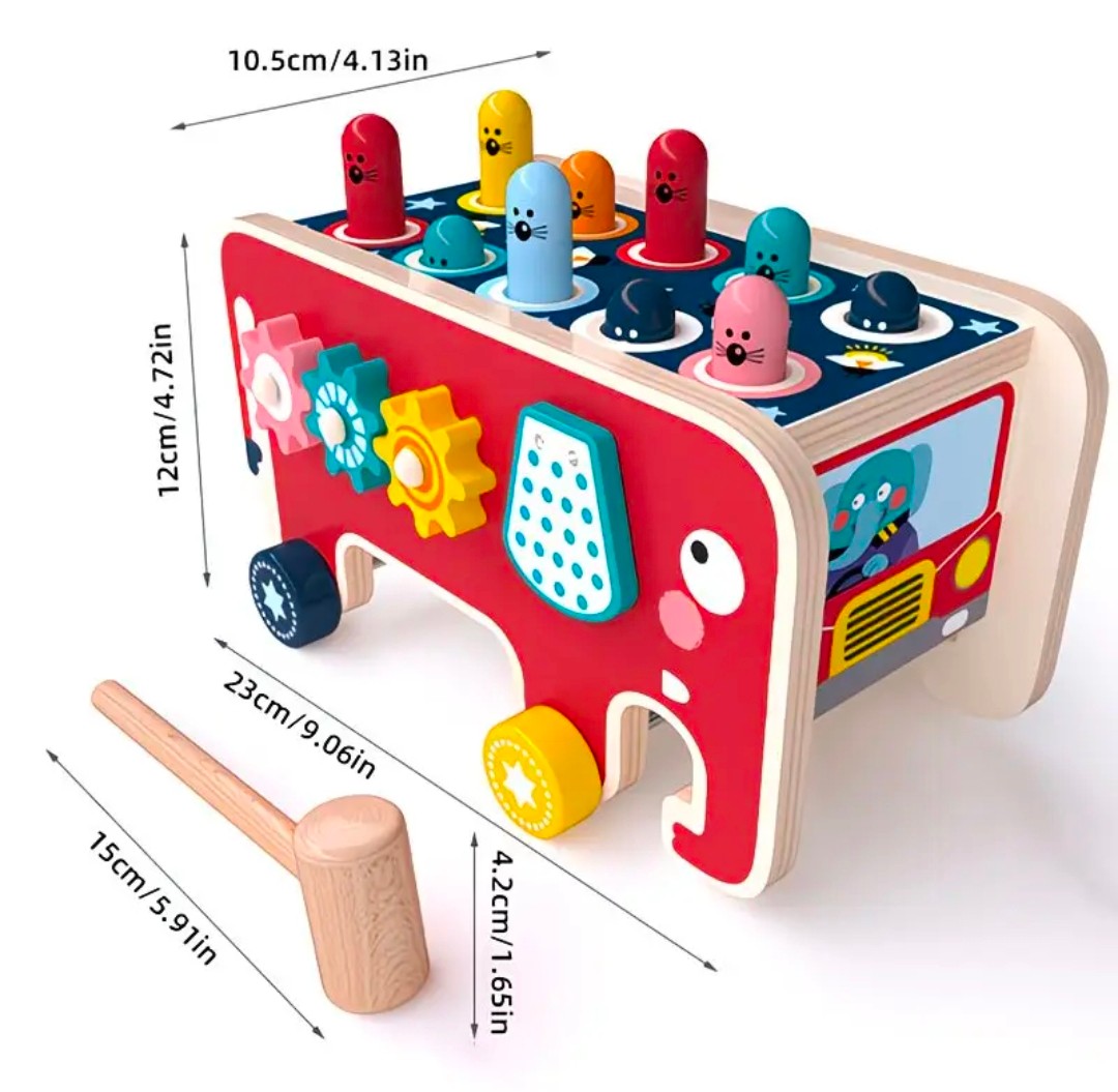 Elephant whack-a-mole car