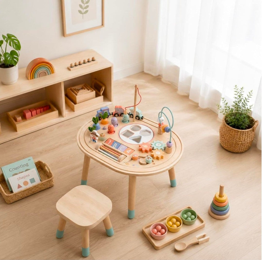 Wooden Sensory activity Table